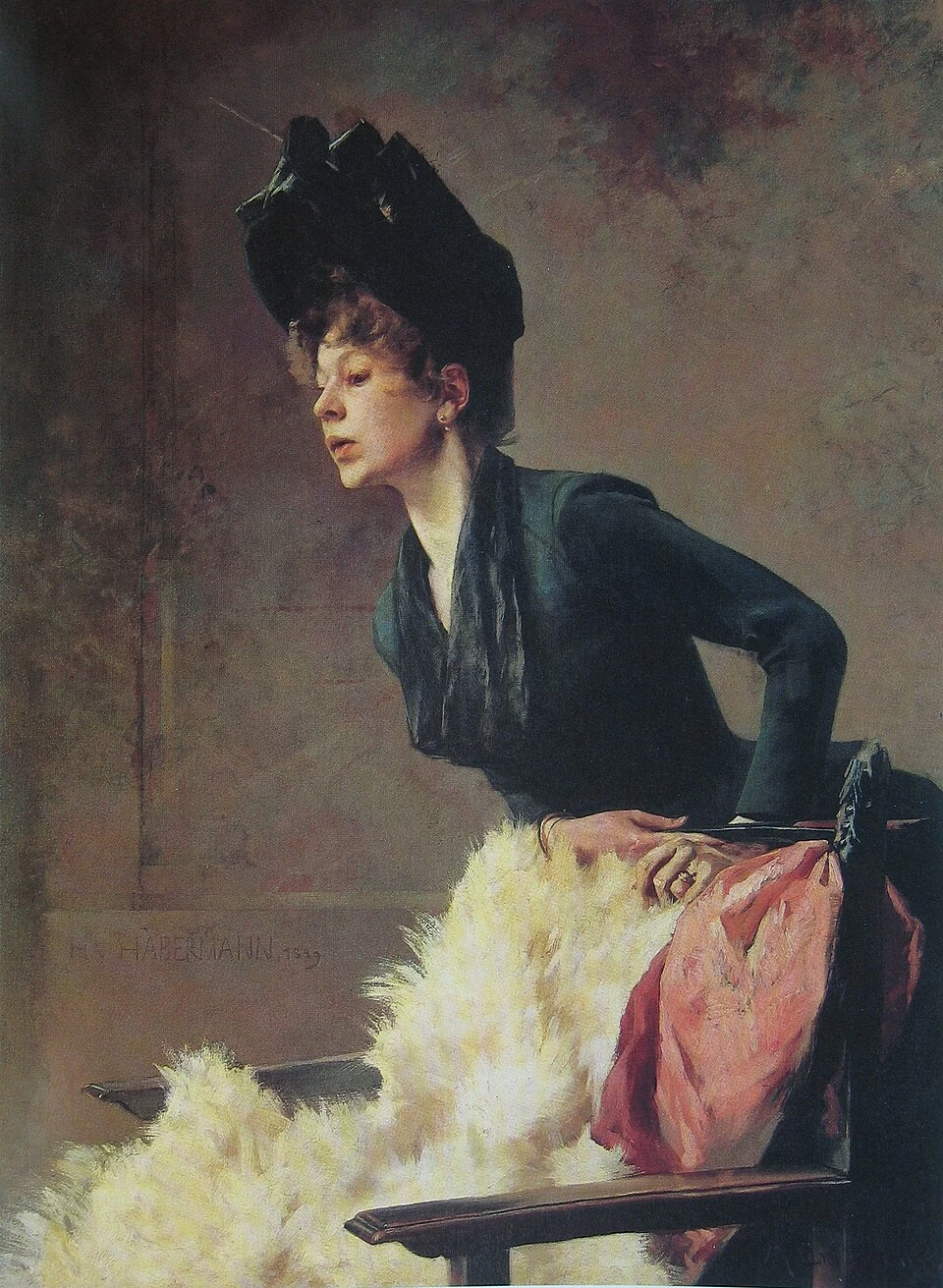 Hugo von Habermann - Giovane signora, 1889